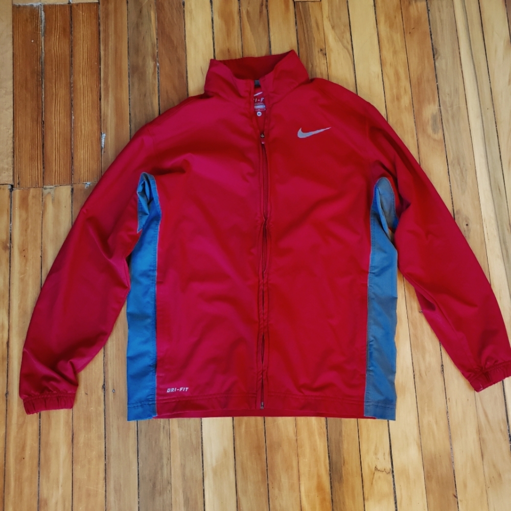 Nike men's medium red full-zip jacket